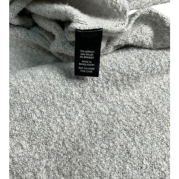 Red Haute Oversized Gray Knit Sweater Tunic Dolman Sleeves Stretchy Small Cozy - Picture 9 of 12